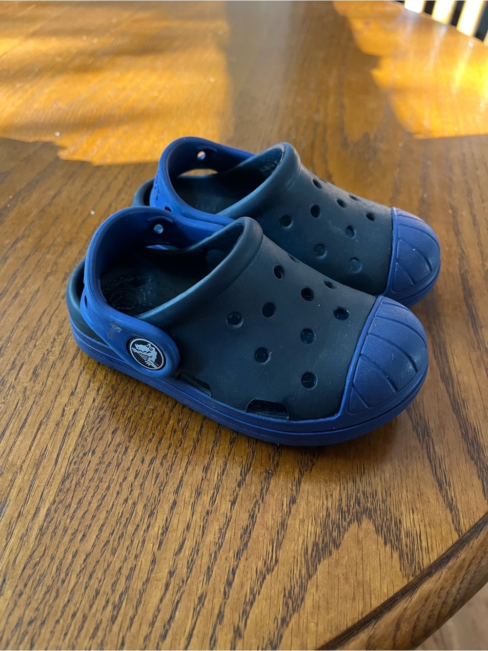 Kids Navy Blue Bump It Clog Shoes size C6